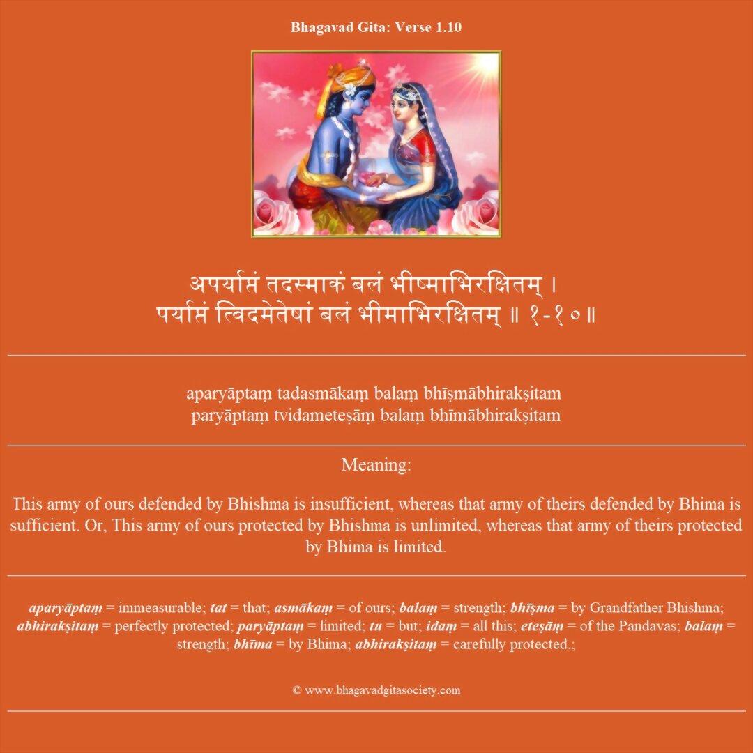 Bhagavad Gita Chapter 1 Verse 10