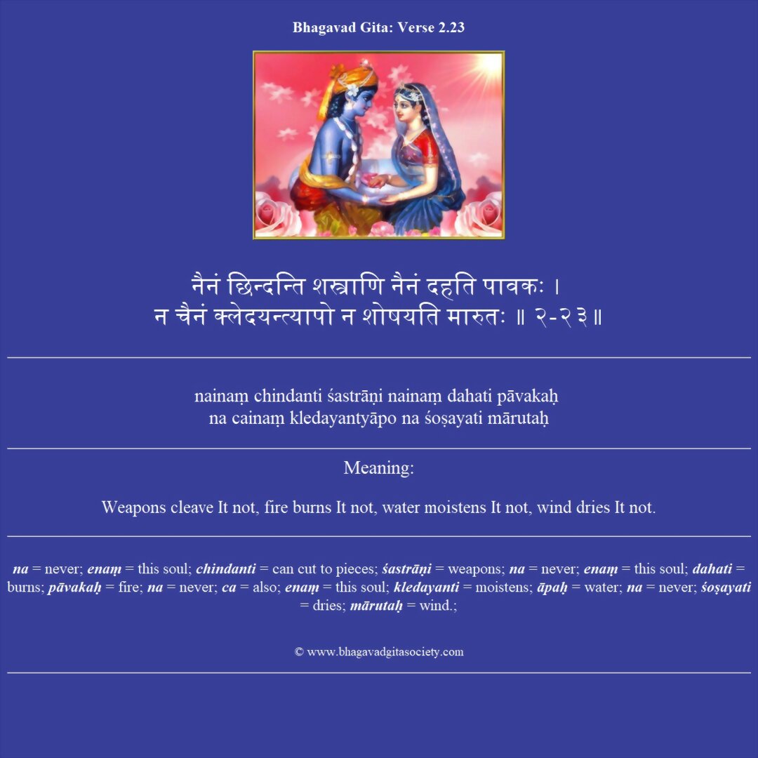 Bhagavad Gita Chapter 2 Verse 23