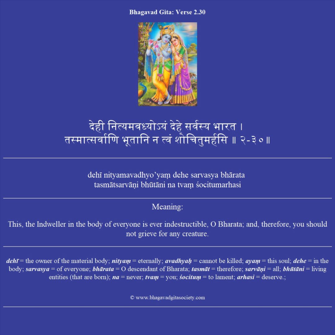 Bhagavad Gita Chapter 2 Verse 30