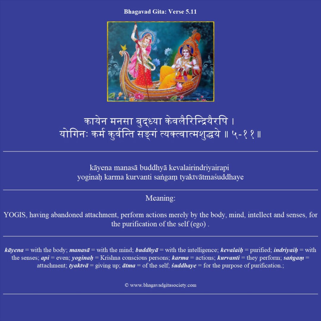 Bhagavad Gita Chapter 5 Verse 11